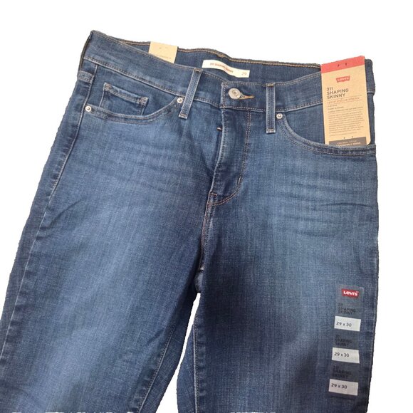 Levis 311 Shaping Skinny jeans 29x30 women Mid Rise Tummy Slimming Stretch NWT - Picture 1 of 9